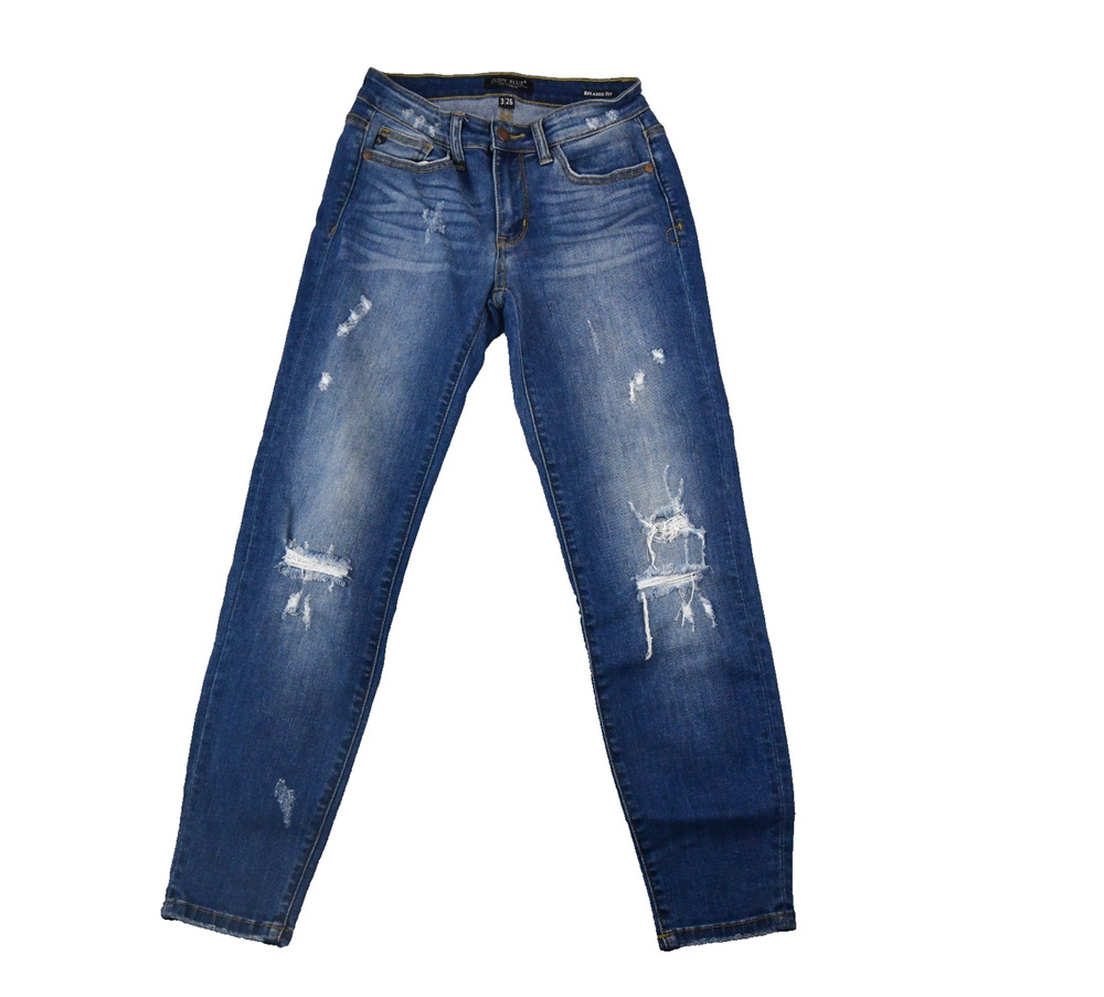 Judy Blue Jeans Womens 3/26 (25x26) Distressed Relaxed Fit